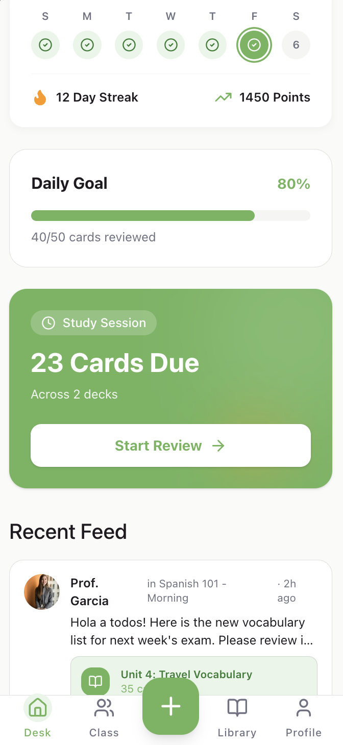 Interfejs aplikacji BlendLearn